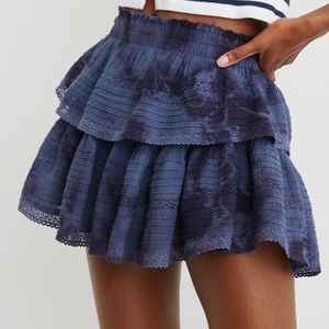 Aerie blue tie-dye skirt